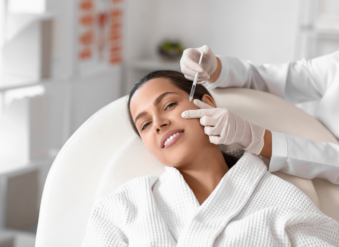 Editorial portrait in a bright clinic setting